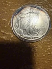 One [1] 1996 American Silver Eagle Uncirculated From Tube Key Date.  Toned.