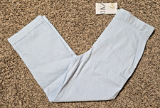 Zara NEW Dress Pants Women Size Medium Pale Blue Straight Leg Trouser NWT