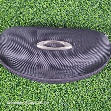 Genuine Oakley Sunglasses Hard Zip Up Clam Shell Case Black With Logo Protective