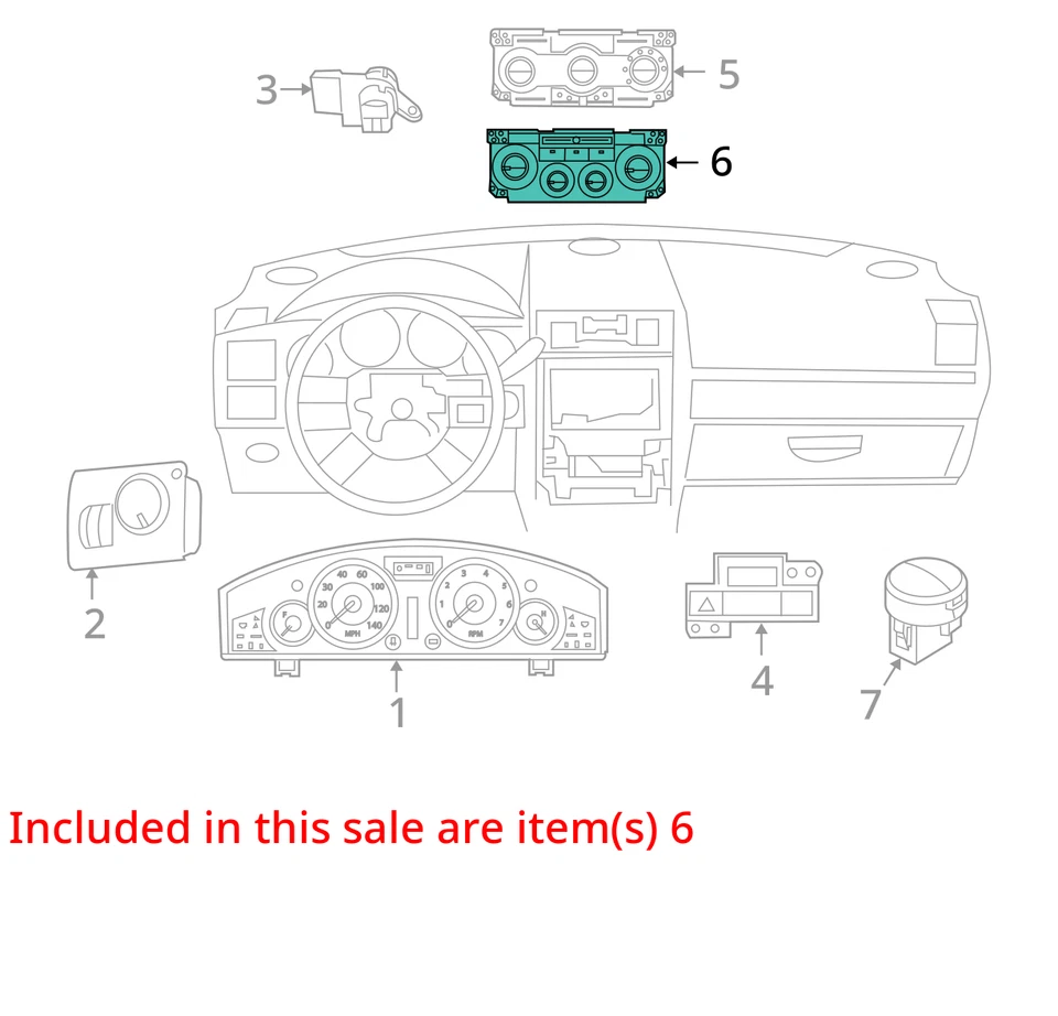 2005-2007 Chrysler 300 Ac Heater Climate Control P04596495ah NIVUM - Image 3 of 4