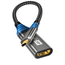 Micro HDMI to HDMI Adapter,4K 60Hz 3D 1080P Type D to A adapter cable support...
