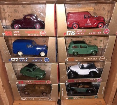 BRUMM Fiat Lot Of 8 R13 R22 R29 R62 R65 R83 R177 R178 Berlina Furgone 1/43 Scale