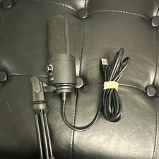 FIFINE USB Desktop Microphone, Black, Freestanding w/ Adjustable Tripod Stand
