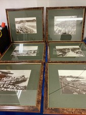 6 COOGEE BAY & PIER Framed & Mounted Photographs c1880to1928 43x38cm
