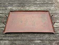 Antique AMERICAN ARTS & CRAFTS Copper Tray California Mission Craftsman c1930s