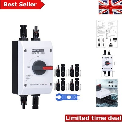 32A Solar PV DC Trennschalter 1200V mit vorverdrahteten Steckern, wasserdicht