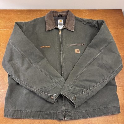 VINTAGE Carhartt Detroit Jacket Mens 3XL Green Blanket Lined J97