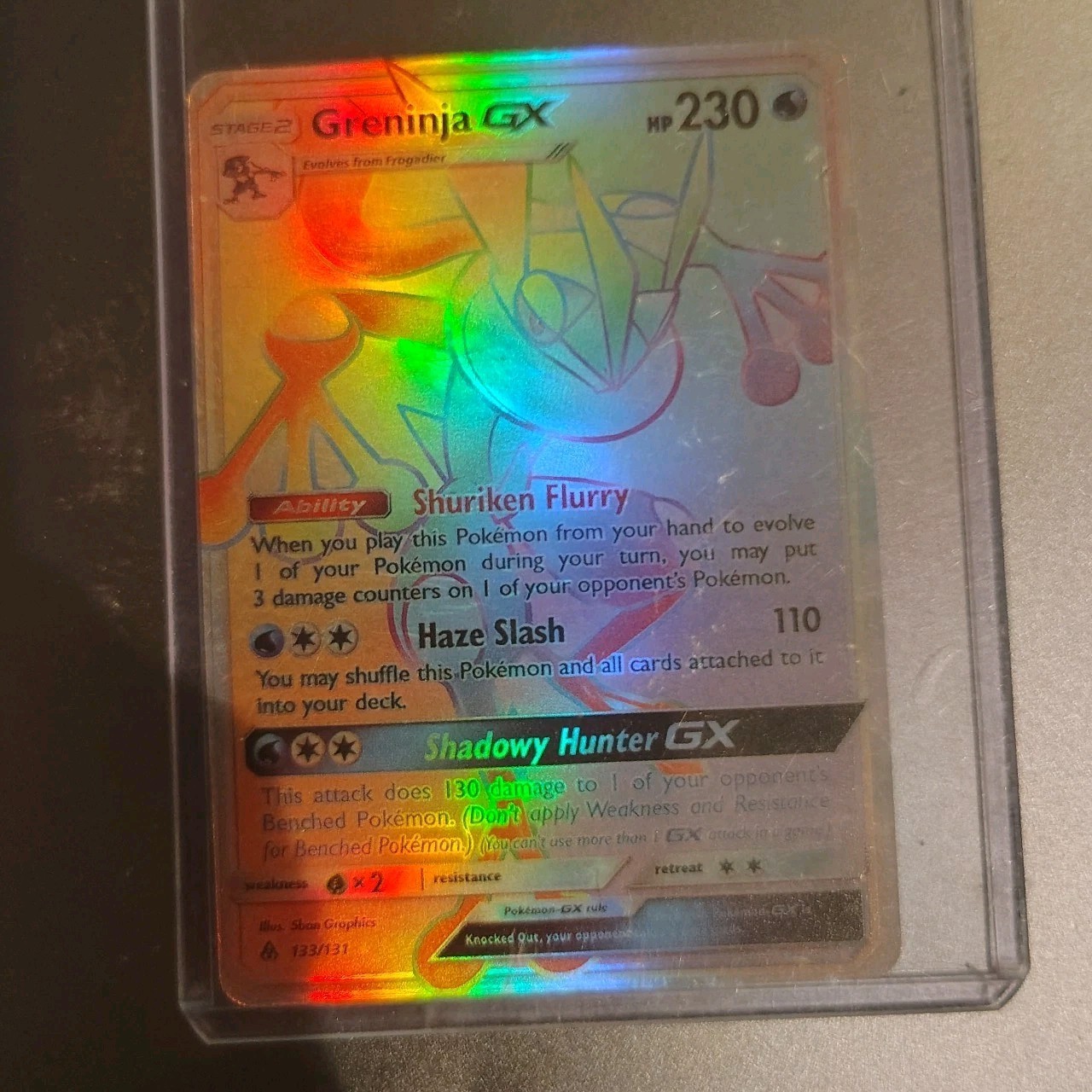 Greninja GX 133/131 Rainbow Rare Forbidden Light Pokemon NM