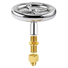 6" Round Fire Pit Burner Ring - 1/2" Air Mixer Valve, 88,000 BTU, Compatible ...