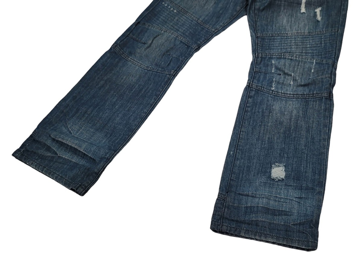 【ネイくん】【GRANCY】Fringedesign Denim FRANKY MAX Men's Jean, Blue Denim Jeans Size 32 X 30