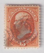 US Scott #163 15c Daniel Webster Stamp. Used. VF/XF. CV $150+