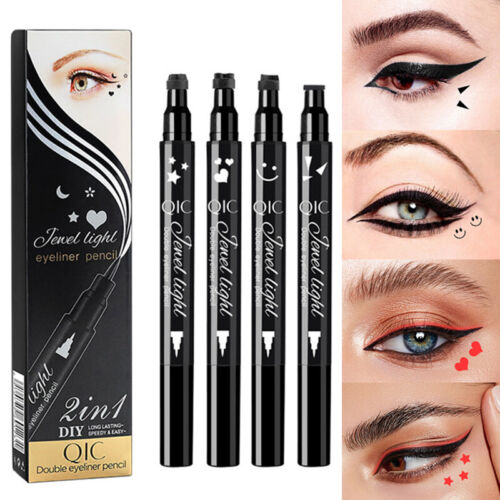  Winged Eyeliner Stamp Waterproof Long Lasting Liquid Eye Pen Makeup Tool Kit . - Picture 1 of 17