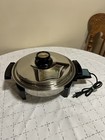 Kitchen Craft West Bend 11" Liquid Core Electric Skillet Vented Lid 17884 Tested