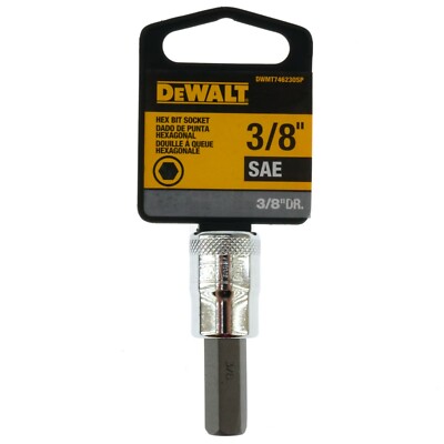 Dewalt DWMT74623OSP 3/8'' Chrome Hex Bit Socket, 3/8'' Drive, 74-623D