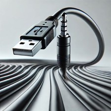 USB 2.0 to 3.5mm Audio Aux Plug Headphone Jack Cable male to male Cord Lead Wire