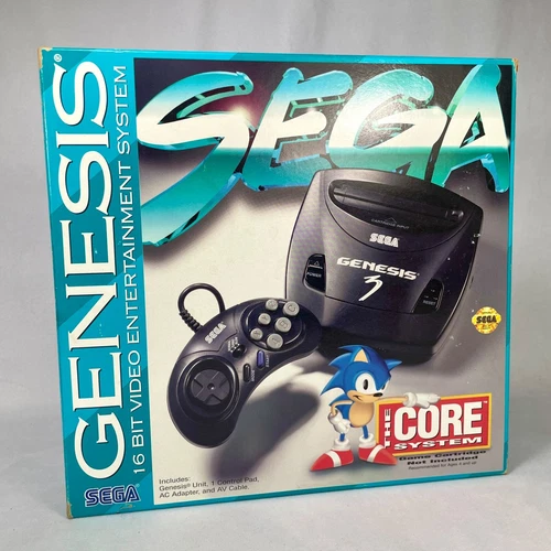 Sega Genesis Model 3 Console Core System + Original Box & 2 Controllers