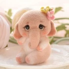 Wool Felt Elephant - Animal Needle Felting Kit for Beginners Felting kit