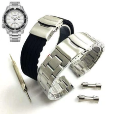 Steel & Silicone Replacement Watch Band Fits 8204 Citizen NY0150-51A