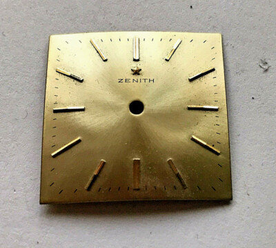 Zenith Zifferblatt Champagner Square Uhr 25,9 / 26mm Vintage Zifferblatt Dial...