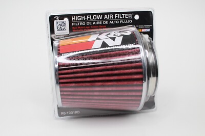 Universal Red Air Filter With 25mm Adjustable Rubber Clamp | For Car, Generator, Tractor Intake (50x60mm) - View #4