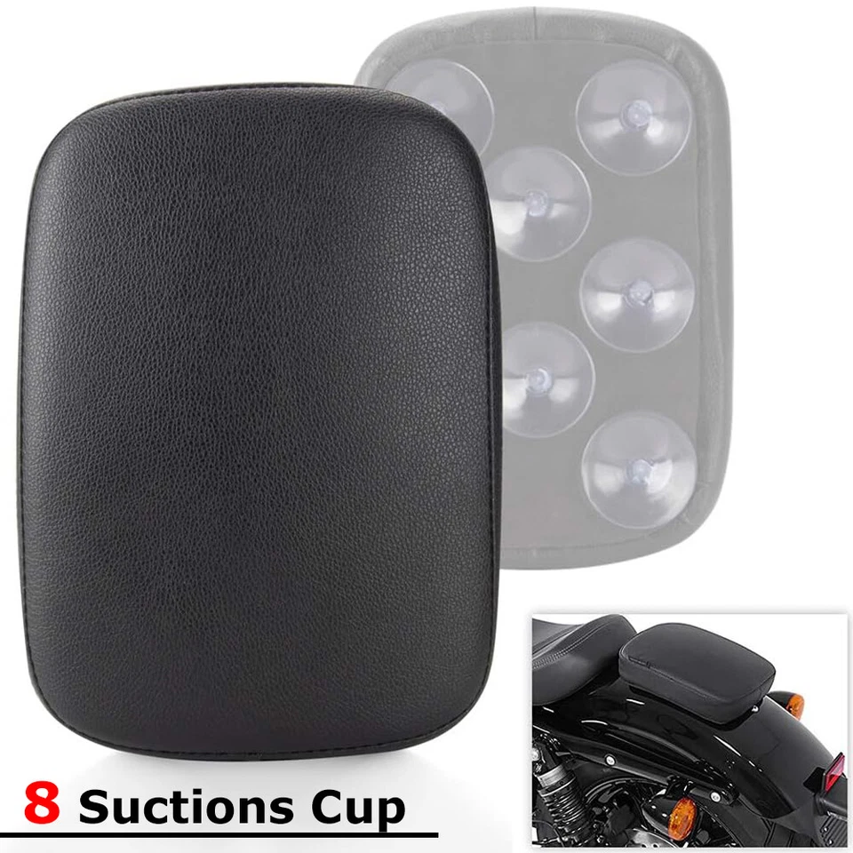 Rectangular Pillion Passenger Pad Seat 8 Suction Cup Pad For Harley Motorcycle - Image 4 of 4