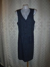 Sleeveless Full Button front Dresses XXL,XL,M,Old Navy Multi coor 2 pockets NWT