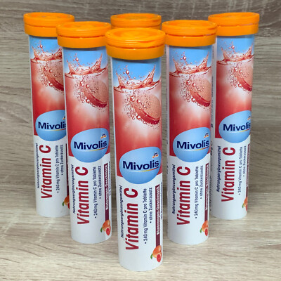MIVOLIS Vitamine C - Lot De 6 Boîtes De 20 Comprimés Effervescents - NEUF