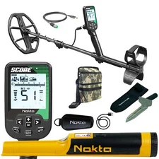Nokta Score SMF Waterproof Metal Detector - Accupoint, Pouch, Premium Digger