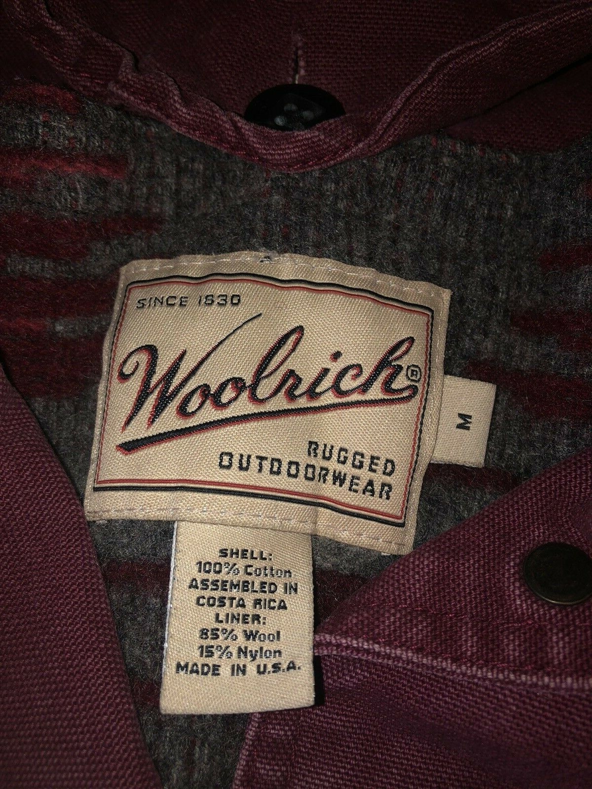 Woolrich Women Navajo Field Coat Barn Jacket Wool Sz M Work Hike Ranch Rare VTG image 2