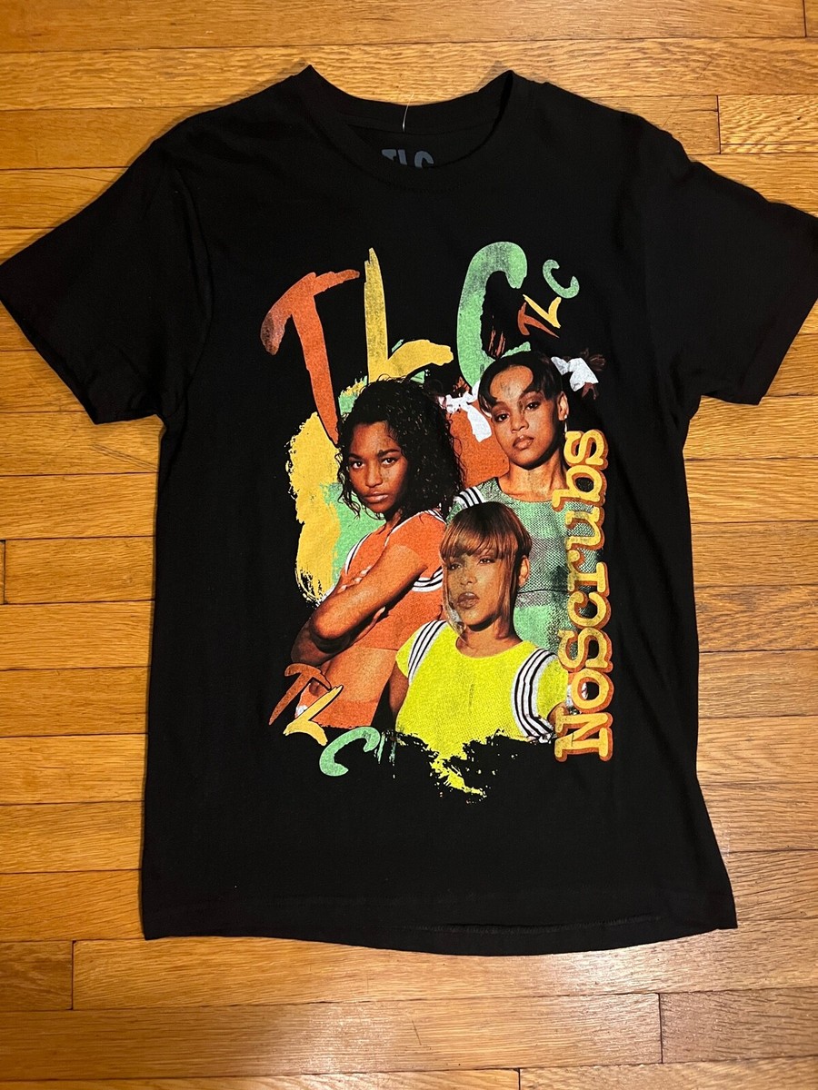 TLC No Scrubs T-Shirt Shirt Tee Black T-Boz Left Eye Chilli TLC No Scrubs T-Shirt Shirt Tee Black T-Boz Left Eye Chilli
