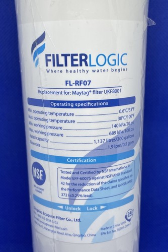 FILTERLOGIC FL-RF07-Water Filter fits Maytag UKF8001 Refrigerator (D) - Picture 2 of 5