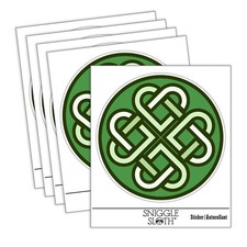 Celtic Shamrock Knot Outline Laptop Water Bottle Sticker 5 Pack