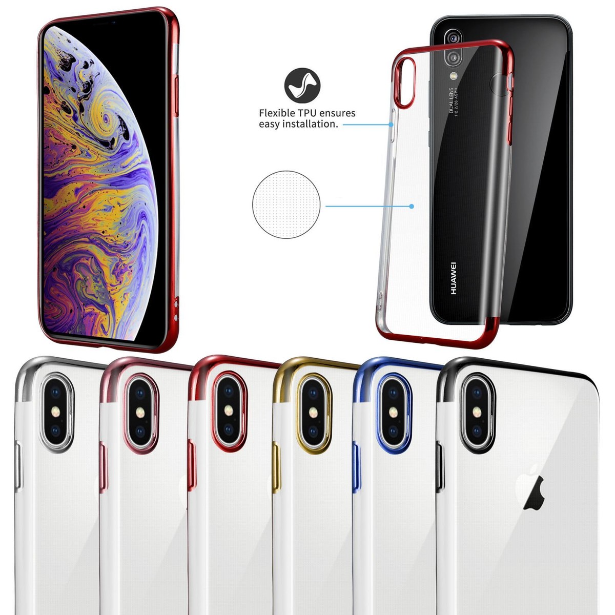 Custodia Cellulare Per Apple IPHONE XS Massimo (2m') New Metallico - Foto 7