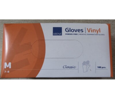 2 x Einweghandschuhe 100 St. Classic Vinyl Gloves Puderfrei Gr. M 7-8 von Abena