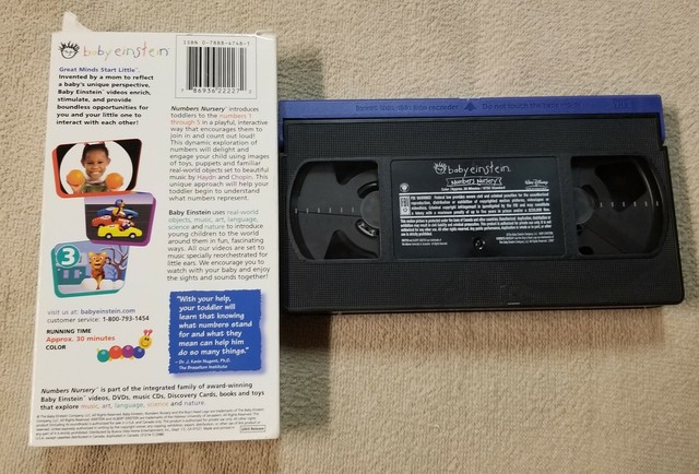 Baby Einstein Numbers Nursery Vhs 03 For Sale Online Ebay