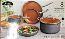 Gotham Steel Pro Non-Stick 8-Piece Hard Anodized Cookware Set Ceramic Titanium