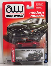 Auto World R4 Modern 2015 Ford 15 Mustang GT 6 Ultra Red Chase Diecast Car 1:64
