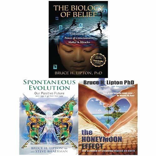 Bruce Lipton Spontaneous, Honeymoon, The Biology 3 Books Collection Set PB NEW