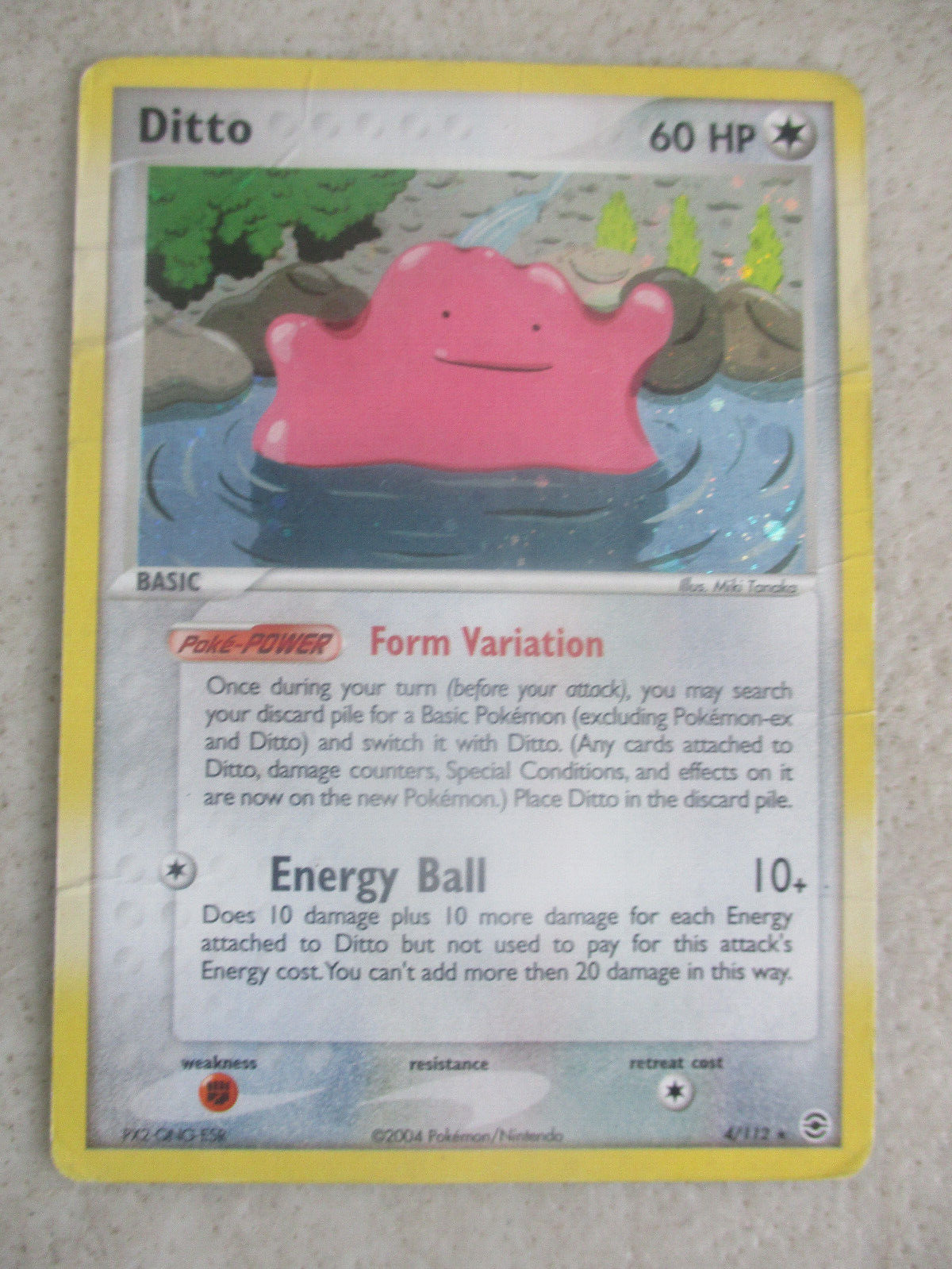 Pokemon TCG Ditto 4/112 Fire Red Leaf Green Holo Rare DM