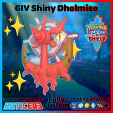 DHELMISE ✨ Ultra SHINY 6IV ✨ Pokemon SWORD and SHIELD lv100 EVs +MasterBall