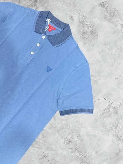 Polo Shirt Guess- Light Blue-Large. - Image 3 of 3