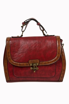 Banned Retro Schultertasche Stevie Rot Vintage Crossbody Bag Hakenverschluss