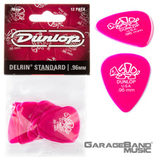 Dunlop 41P.96 Delrin Guitar Pick, Dark Pink, .96mm, 12 Pack