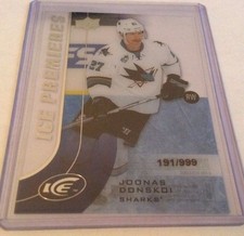 15-16 2015-16 UPPER DECK ICE JOONAS DONSKOI ICE PREMIERES ROOKIE /999 174 SHARKS