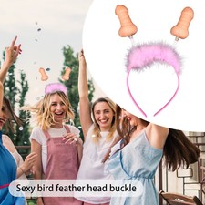 Bride To Be Blue Feather Willy Boppers Headband Hen Party Accessories Bride To Be Blue Feather Willy Boppers Headband Hen Party Accessories