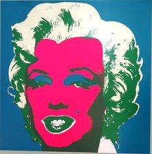 Farbsiebdruck Andy Warhol (After) "Marilyn Monroe" rückseitig gestempelt Sunday.