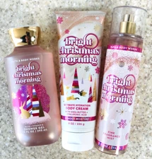 3 BRIGHT CHRISTMAS MORNING Shower Gel + Body Cream + Fragrance Mist SET of 3