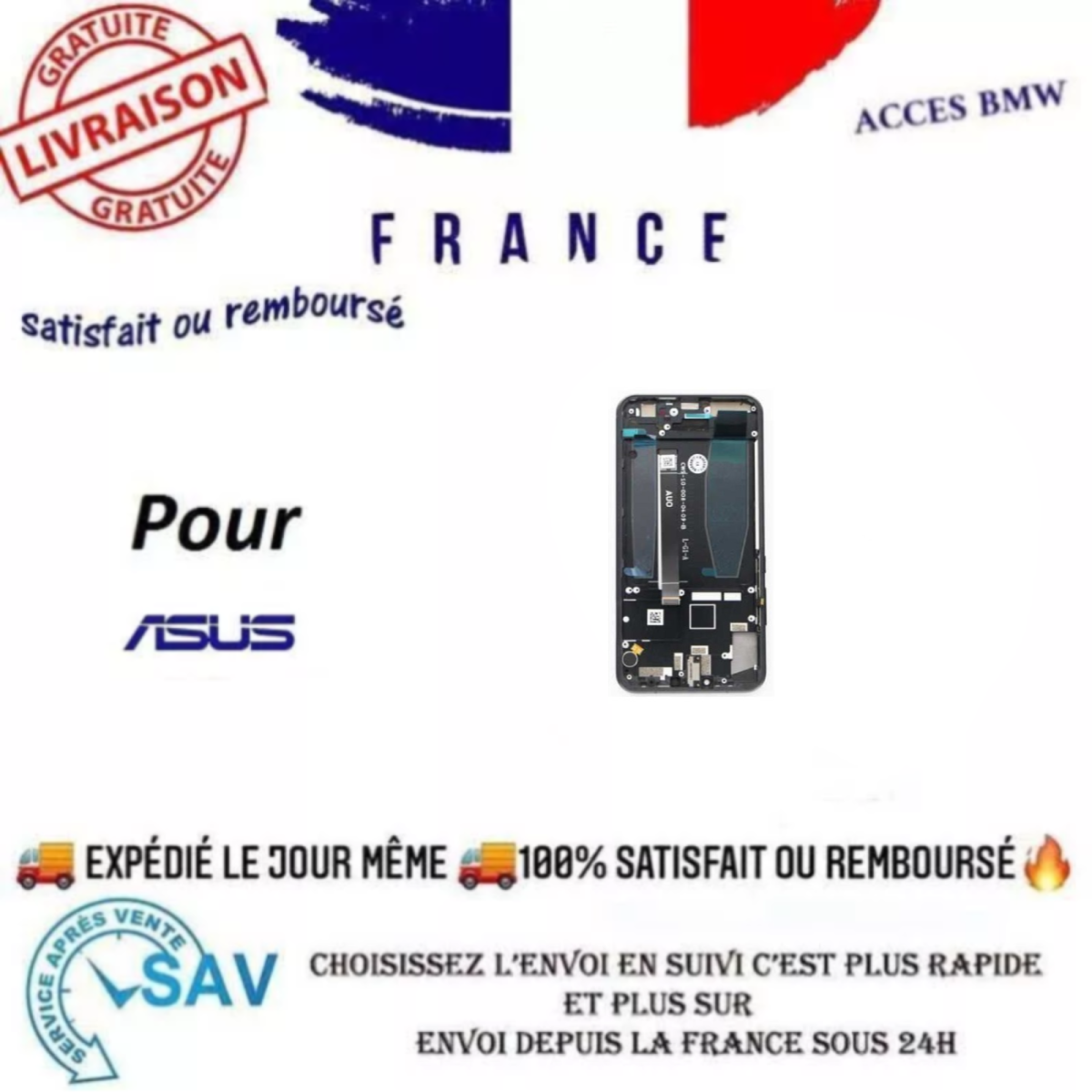 Kit écran LCD + Vitre Tactile Pour Asus ZenFone 5Z ZS620KL - Avec Outils - Neuf