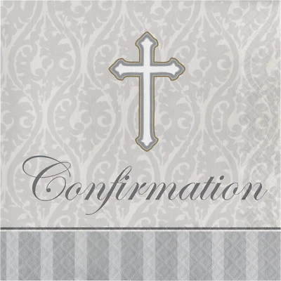 Confirmation Napkins Beverage Napkin Cross Devotional Party Religious 16ct - Image 1 of 2