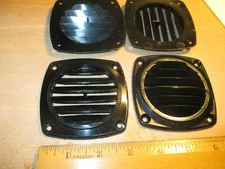 Four (4)  VENTS 3-1/4" Surface BLACK PLASTIMO NYLON Saylon lot of 4